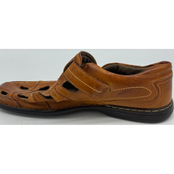 Stacy Adams Men's Light Weight Leather Sandals Summer Size 12M Brown Casual - Picture 2 of 12
